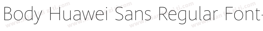 Body Huawei Sans Regular Font字体转换